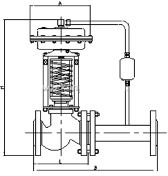 ZZY自力式壓力調節閥外形尺寸圖