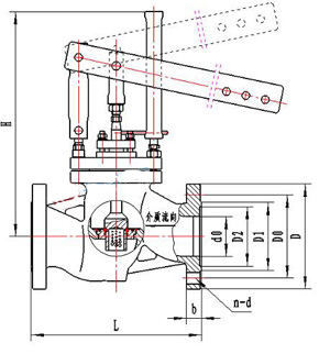 Y45Y杠桿式調節(jié)閥外形尺寸圖