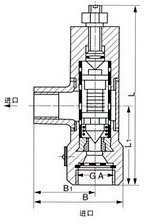 ST-16C可調(diào)恒溫式蒸汽疏水閥外形尺寸圖